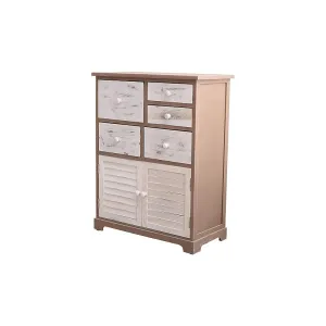 CASSETTIERA 5 CASSETTI E 2 ANTE 77x60x30CM