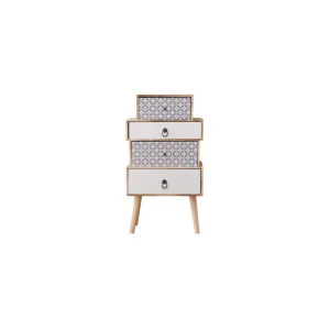 CASSETTIERA COMODINO 4 CASSETTI 81X45X29CM