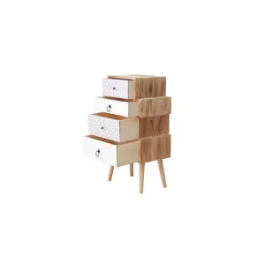 CASSETTIERA COMODINO 4 CASSETTI 81X45X29CM
