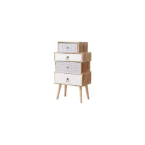 CASSETTIERA COMODINO 4 CASSETTI 81X45X29CM