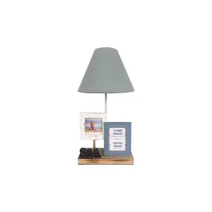 LAMPADA DA COMODINO CON 2 PORTAFOTO 45 x 25 x 25 cm