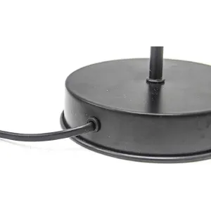 LAMPADA ABAT-JOUR IN METALLO NERO 45,5x15x15CM