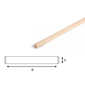 ASTA IN LEGNO Ø12MM 1MT FAGGIO
