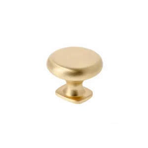 POMOLO PER MOBILI "LORENA" OTTONATO SPAZZOLATO 33MM