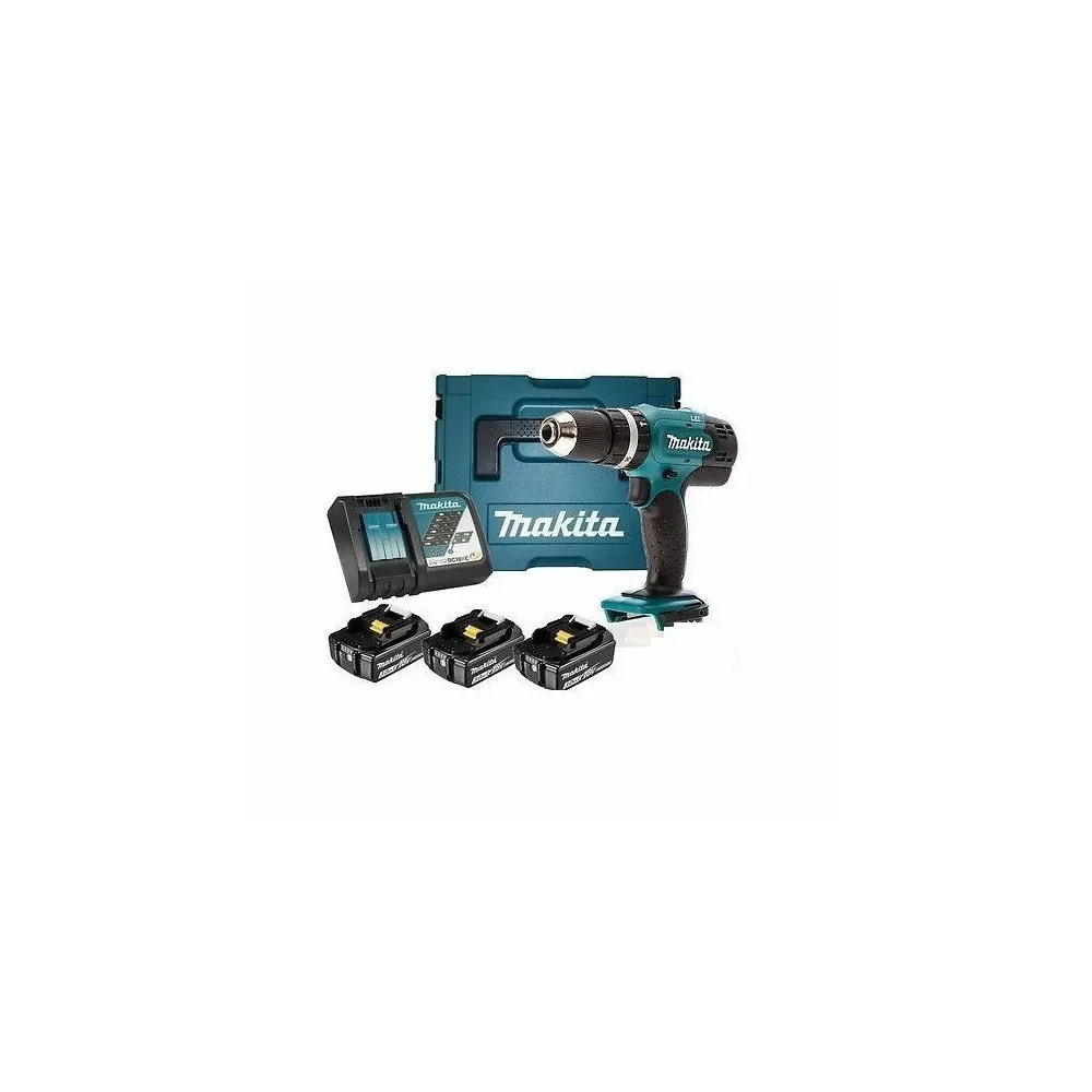 Trapano Avvitatore a Percussione Makita 18V 3,0 AH LITIO 3 BATTERIE