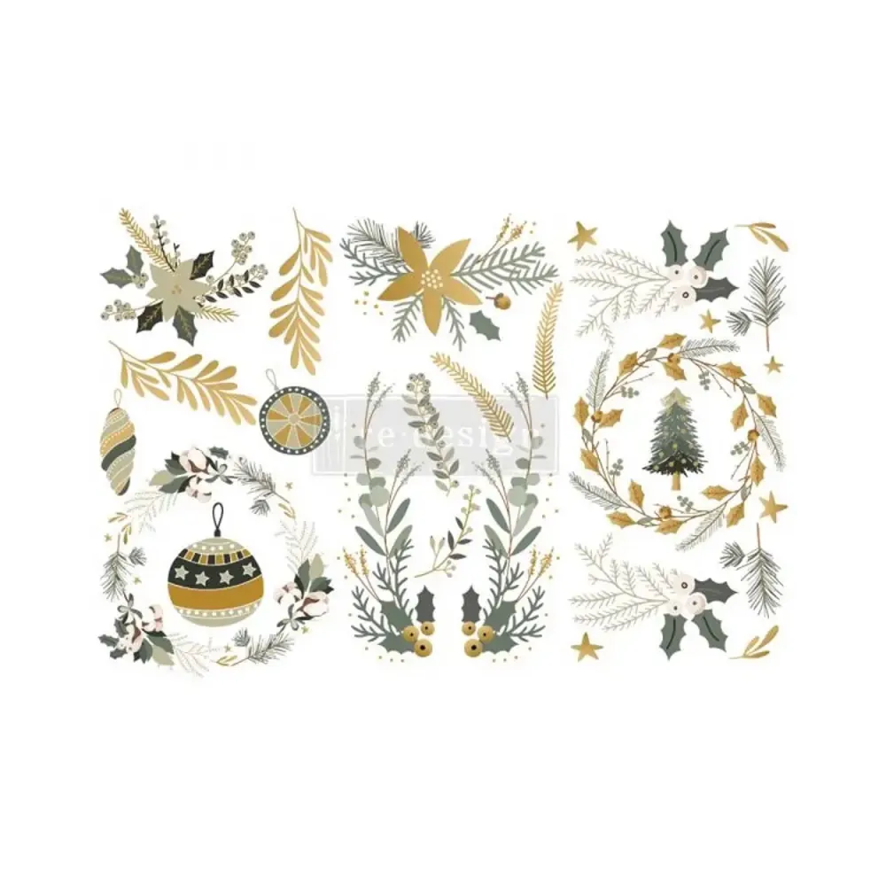 REDESIGN DECOR TRANSFERS "HOLIDAY SPIRIT" 15X30,5CM REDESIGN DECOR TRANSFERS "HOLIDAY SPIRIT" 15X30,5CM