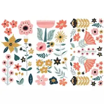 REDESIGN DECOR TRANSFERS DOODLE FLOWERS