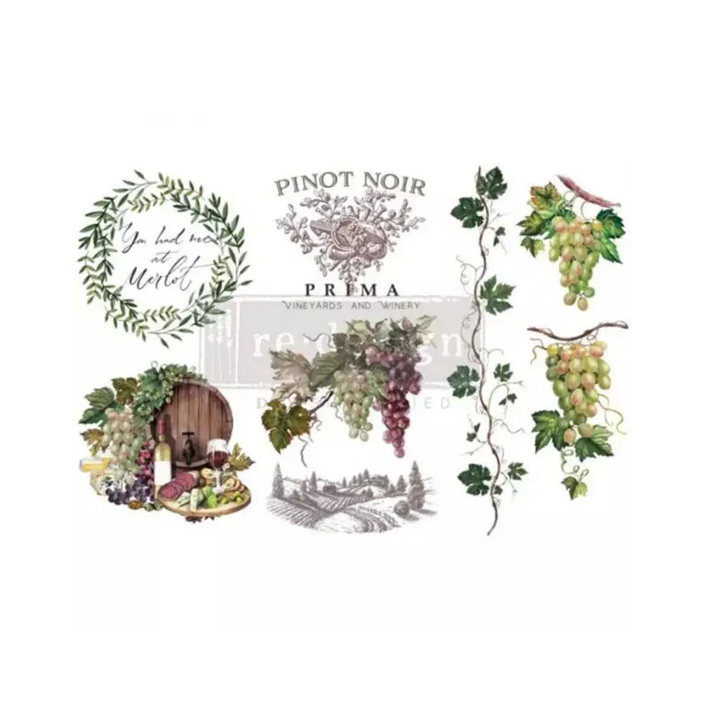 REDESIGN DECOR TRANSFERS WINE