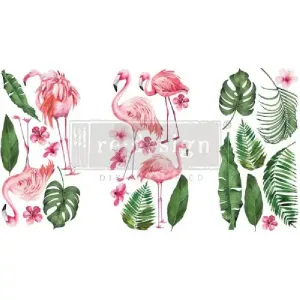 REDESIGN DECOR TRANSFERS FLAMINGO PINK 15X30,5CM