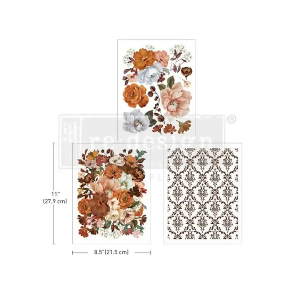 REDESIGN DECOR TRANSFERS "CLASSIC PEACH" 21,5X28CM REDESIGN DECOR TRANSFERS "CLASSIC PEACH" 21,5X28CM
