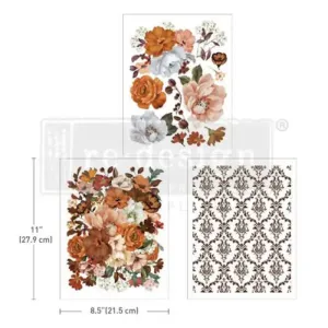 REDESIGN DECOR TRANSFERS "CLASSIC PEACH" 21,5X28CM
