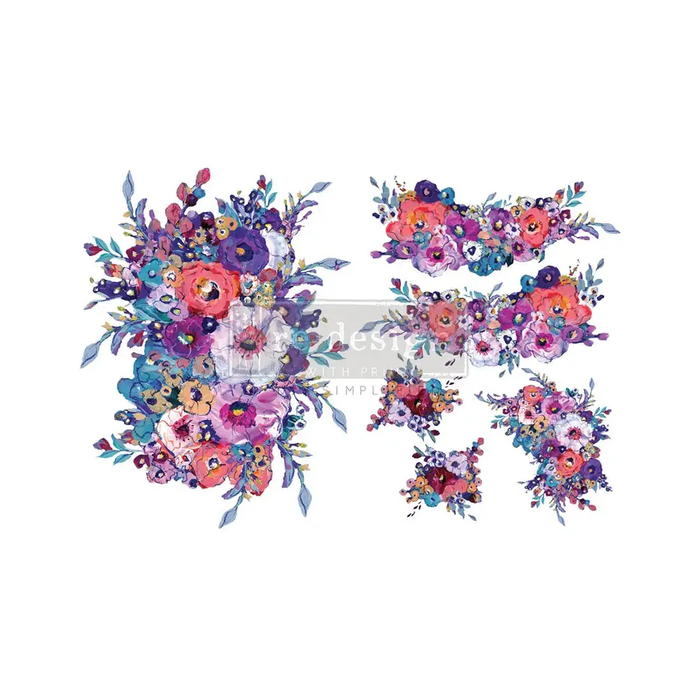 H20 REDESIGN DECOR TRANSFERS LUMINOUS BLOOMS 21,5×28CM
