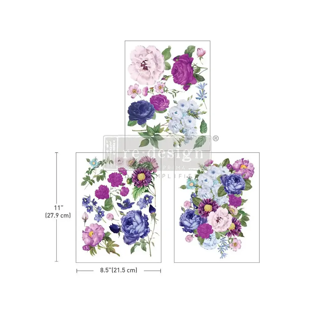 REDESIGN DECOR TRANSFERS OPULENT FLORALS 21,5×28 cm