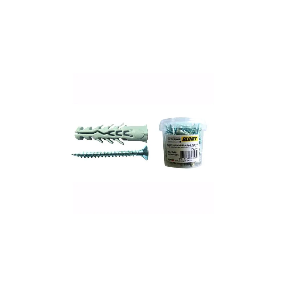 TASSELLI BLINKY SECCHIO 100 PZ CON VITE 6MM TASSELLI BLINKY SECCHIO 100 PZ CON VITE 6MM