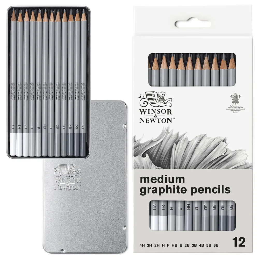 Scatola in metallo 24 matite colorate - Winsor & Newton Matite Scatola in metallo 24 matite colorate - Winsor & Newton Matite