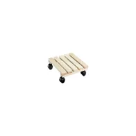 CARRELLINO PORTATUTTO IN PINO NATURALE CON RUOTE IN PLASTICA
