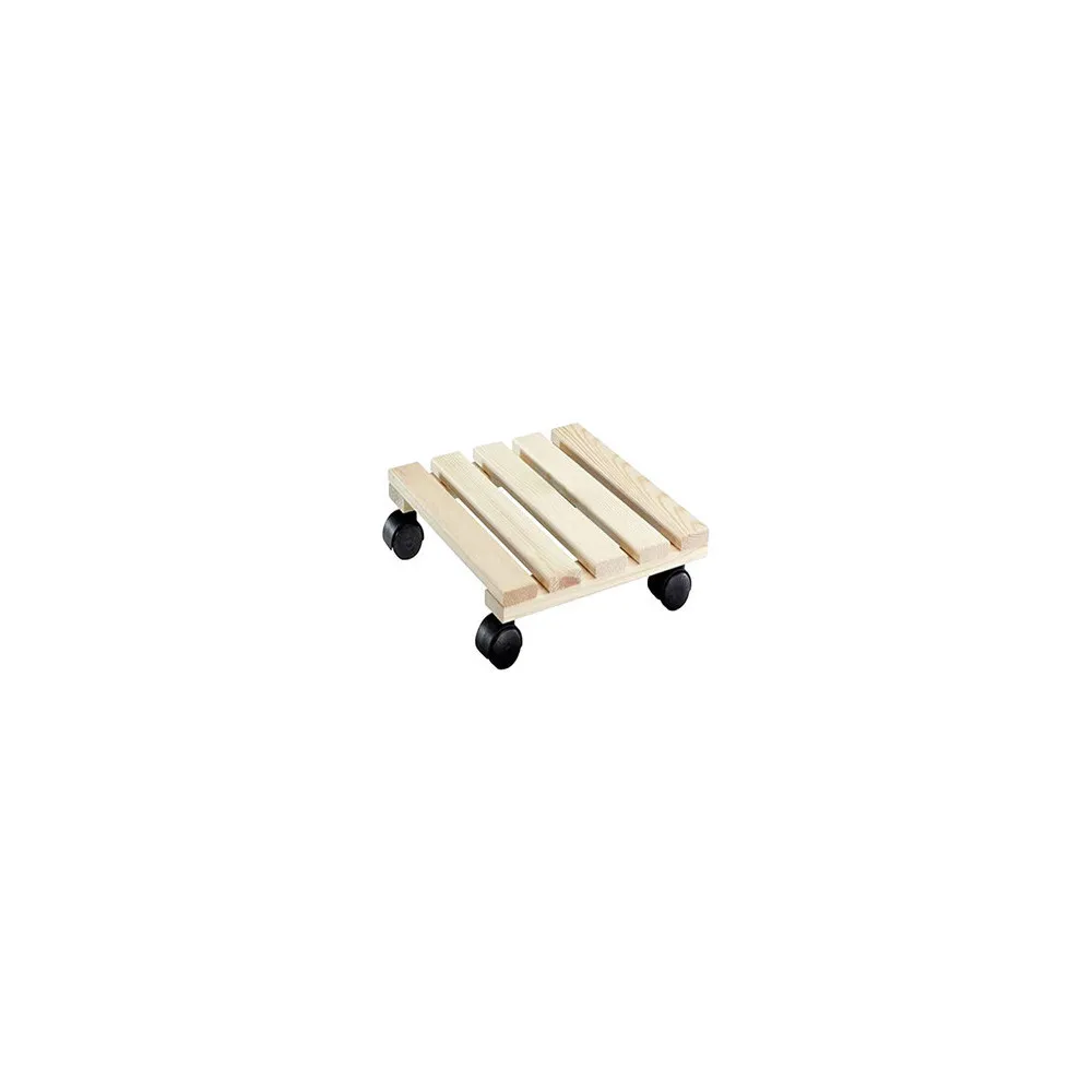 CARRELLINO PORTATUTTO IN PINO NATURALE CON RUOTE IN PLASTICA