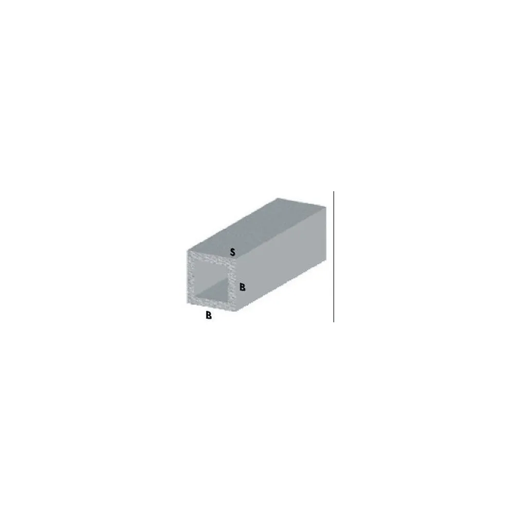PROFILO ARGENTO H.100 TUBO QUADRO 15x15x1MM. PROFILO ARGENTO H.100 TUBO QUADRO 15x15x1MM.