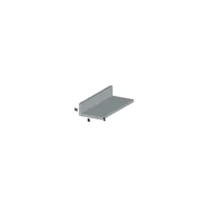 PROFILO ARGENTO H.100 "ANGOLARE AD L" 15X10X1