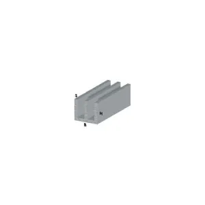 PROFILO ARGENTO H.100 CANALINO UU 16X7X1