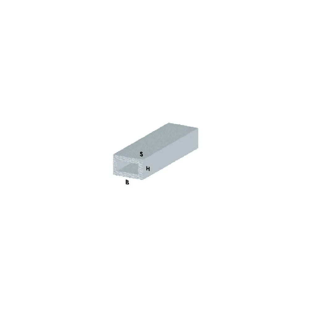 PROFILO ARGENTO H.100 CM TUBO RETTANGOLARE 20X10X1 MM PROFILO ARGENTO H.100 CM TUBO RETTANGOLARE 20X10X1 MM