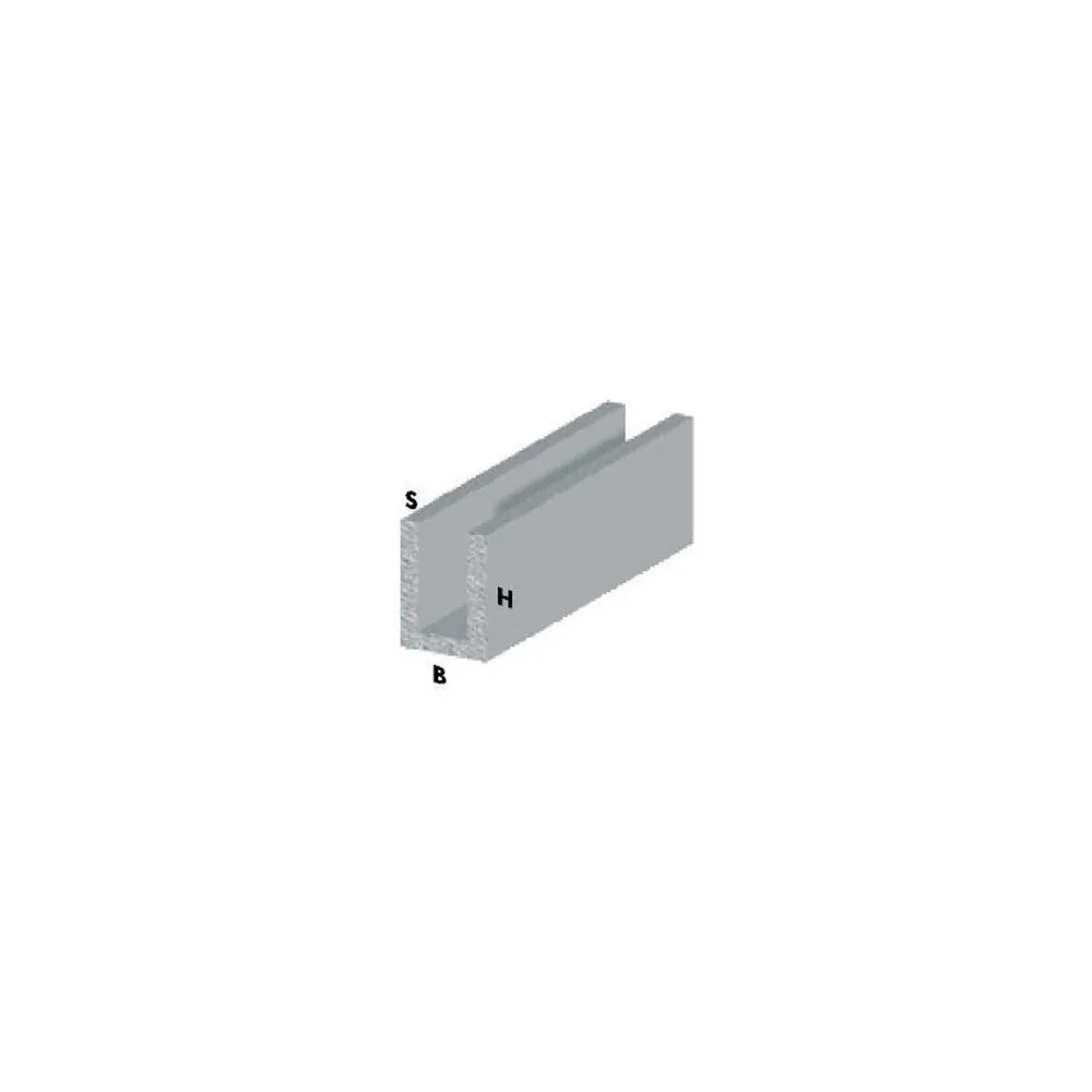 PROFILO ARGENTO H.200 CANALINO U8X8X1 PROFILO ARGENTO H.200 CANALINO U8X8X1