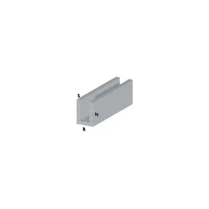 PROFILO ARGENTO H.200 CANALINO U 10X15X1