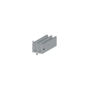 PROFILO ARGENTO H.200CM CANALINO UU 16X12X1 MM