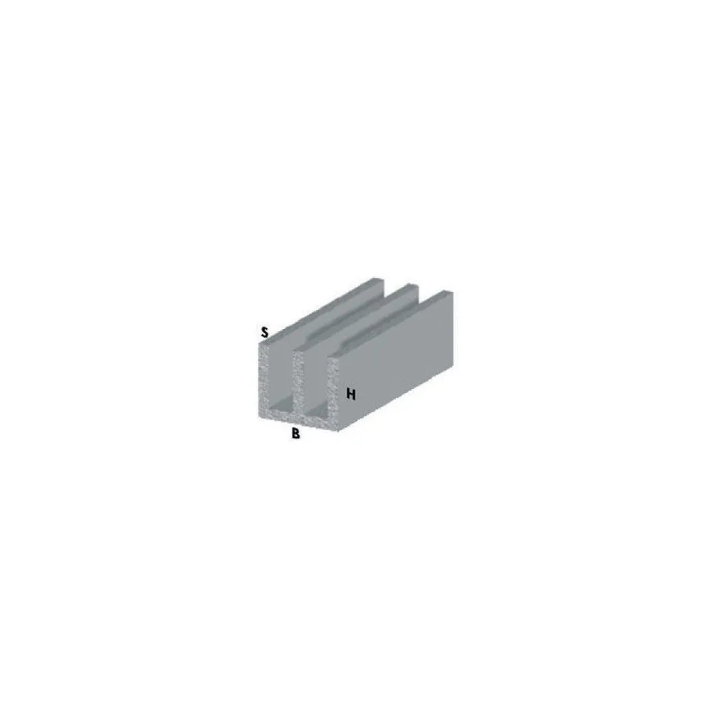 PROFILO ARGENTO H.200 CANALINO UU 20X10X1 PROFILO ARGENTO H.200 CANALINO UU 20X10X1