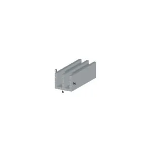 PROFILO ARGENTO H.200 CANALINO UU 20X10X1