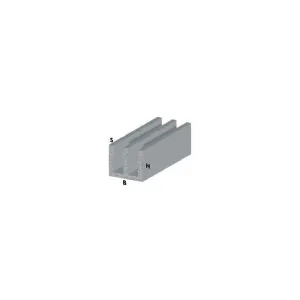 PROFILO ARGENTO H.200 CANALINO UU 20X18X1