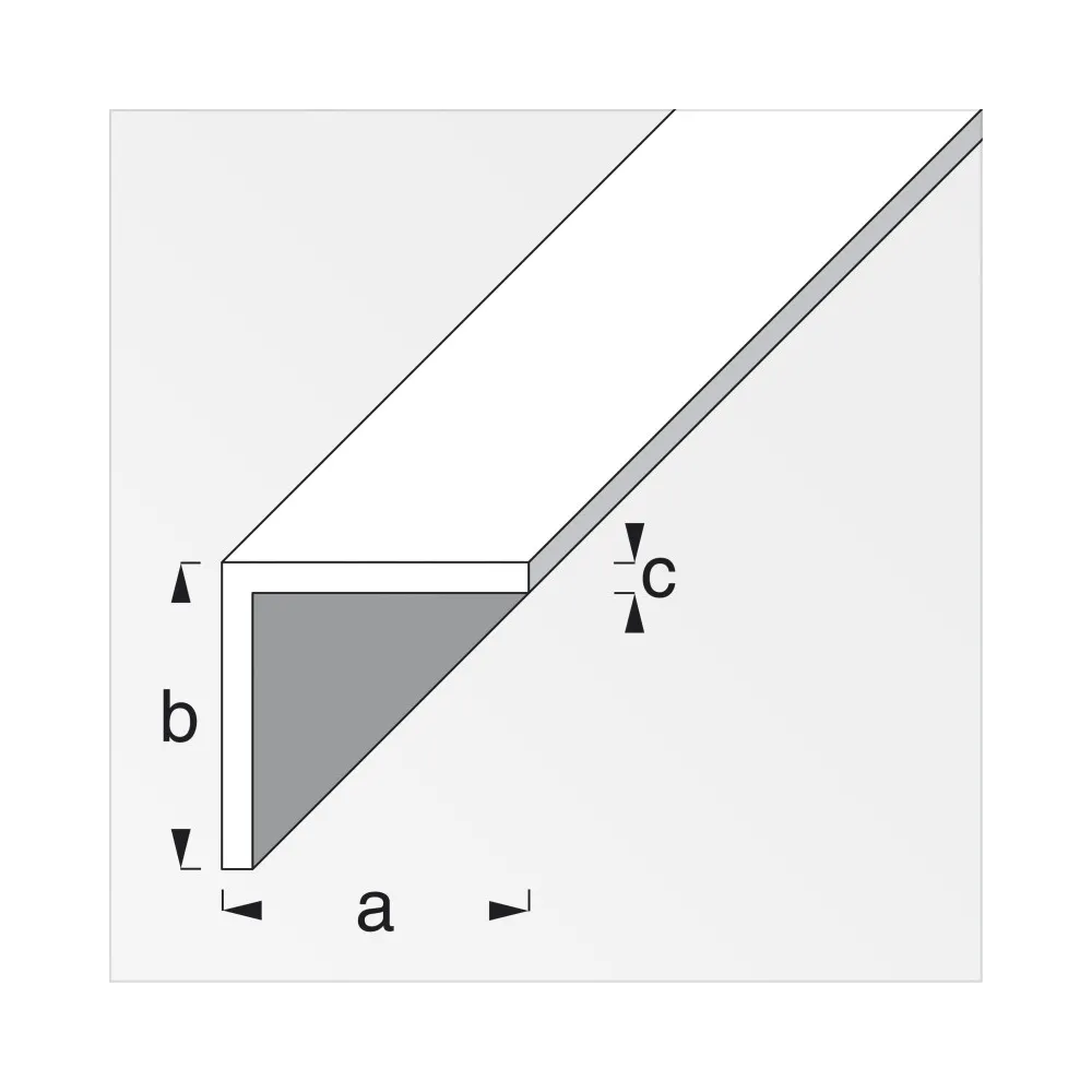 ANGOL 50X50X1.2 PVC BIANCO 2M