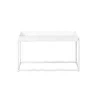 TAVOLINO METALLO 80X45X45 CM BIANCO