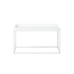 TAVOLINO METALLO 80X45X45 CM BIANCO