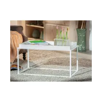 TAVOLINO METALLO 80X45X45 CM BIANCO
