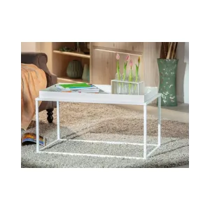 TAVOLINO METALLO 80X45X45 CM BIANCO