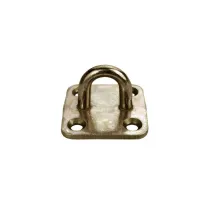Occhiolo su piastra 36 x 36 x 3,0 mm. - zincato giallo