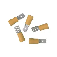 Terminali isolati maschio + femmina gialli 10 pz.