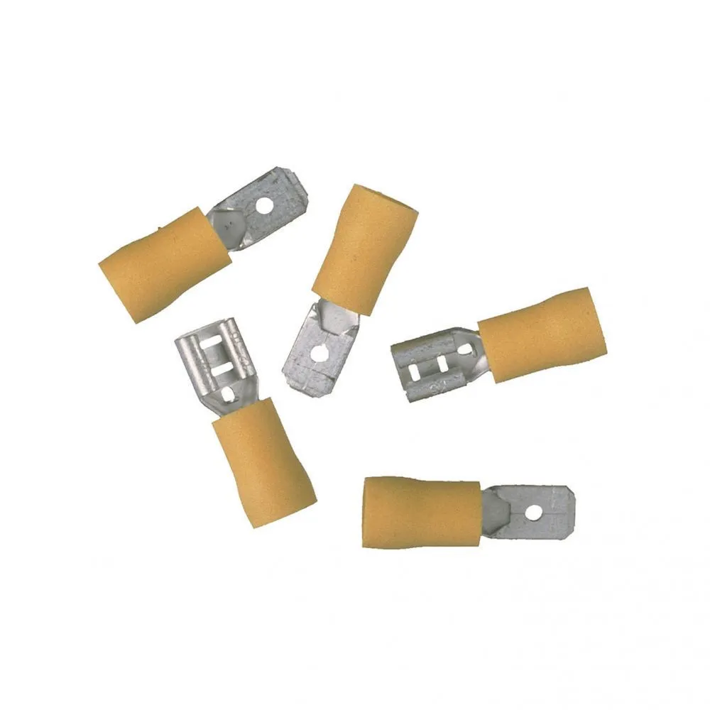 Terminali isolati maschio + femmina gialli 10 pz. Terminali isolati maschio + femmina gialli 10 pz.
