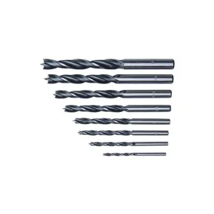 Set punte elicoidali per legno da Ø 3 a 10 mm. 8 pz.