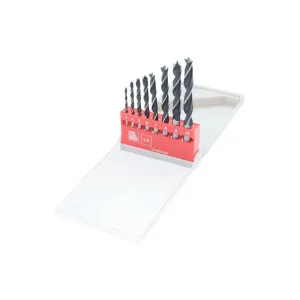 Set punte elicoidali per legno da Ø 3 a 10 mm. 8 pz.
