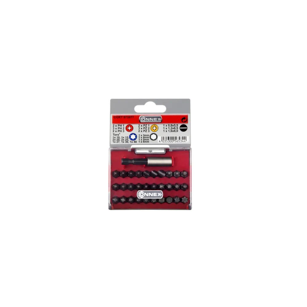 Set inserti assortiti 30 pz. + supporto magnetico Set inserti assortiti 30 pz. + supporto magnetico