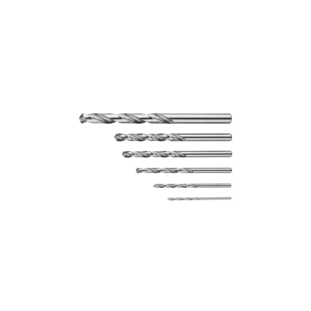 Set punte per metallo HSS lucidate DIN 338 da Ø 2 a 8 mm. 6 pz. Set punte per metallo HSS lucidate DIN 338 da Ø 2 a 8 mm. 6 pz.