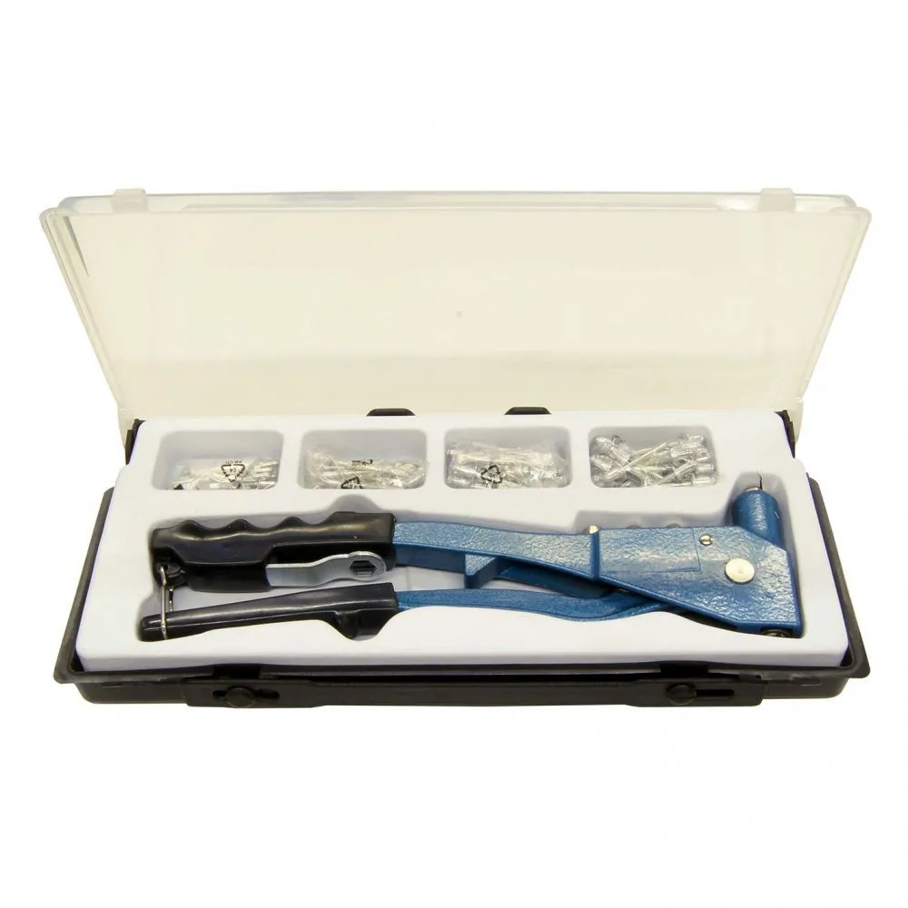 SET RIVETTATRICE CON RIVETTI ASSORTITI IN CONFEZIONE DI PLASTICA SET RIVETTATRICE CON RIVETTI ASSORTITI IN CONFEZIONE DI PLASTICA