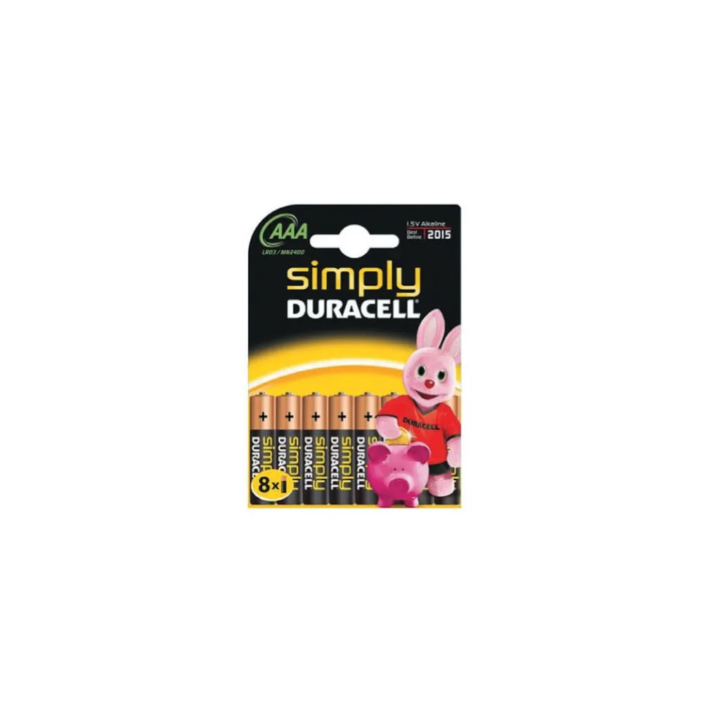 PILA DURACELL SIMPLY ALCALINA MINISTILO AAA 8PZ