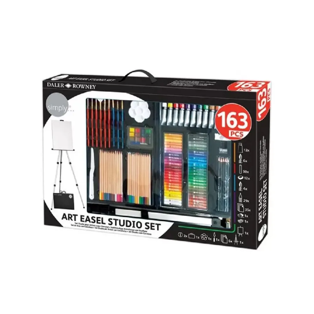 SET SIMPLY ART STUDIO PER ARTISTI PEZZI 163 DALER ROWNEY