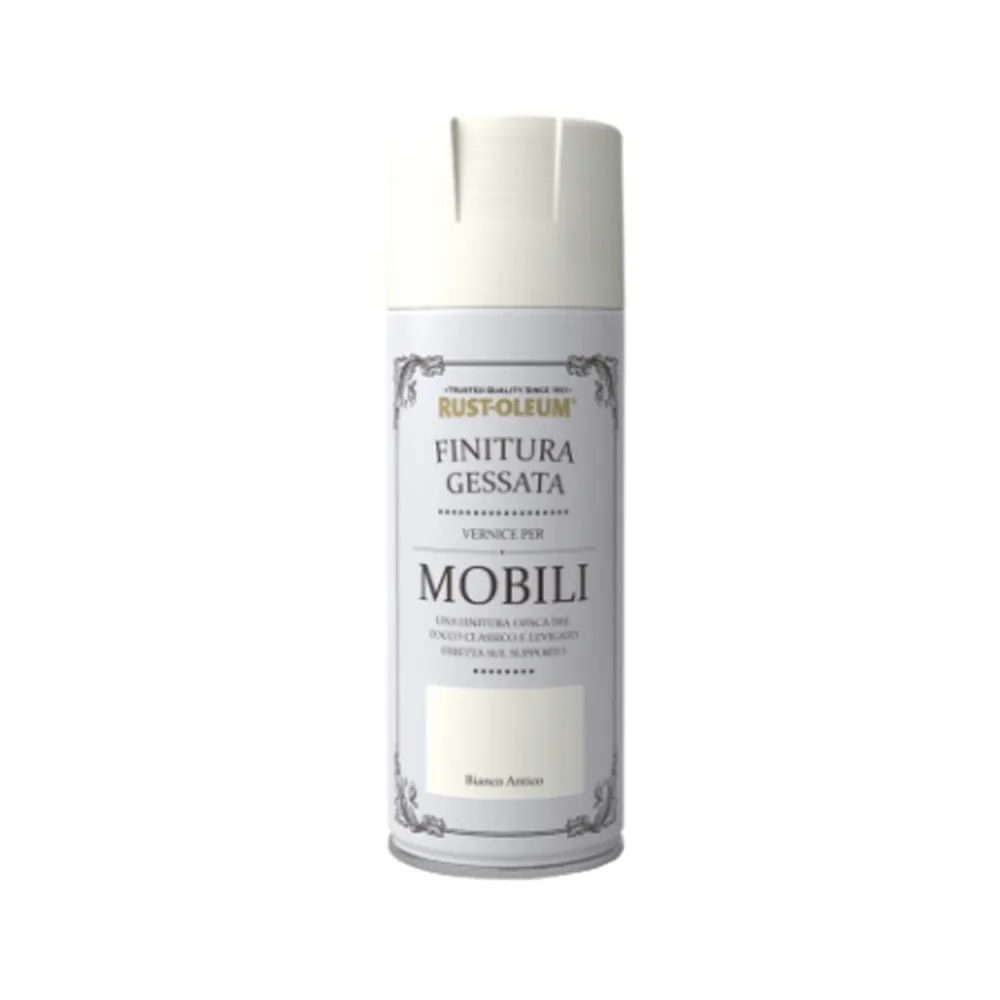 VERNICE SPRAY EFFETTO GESSATO CHALKY COLORE BIANCO ANTICO DA 400ML