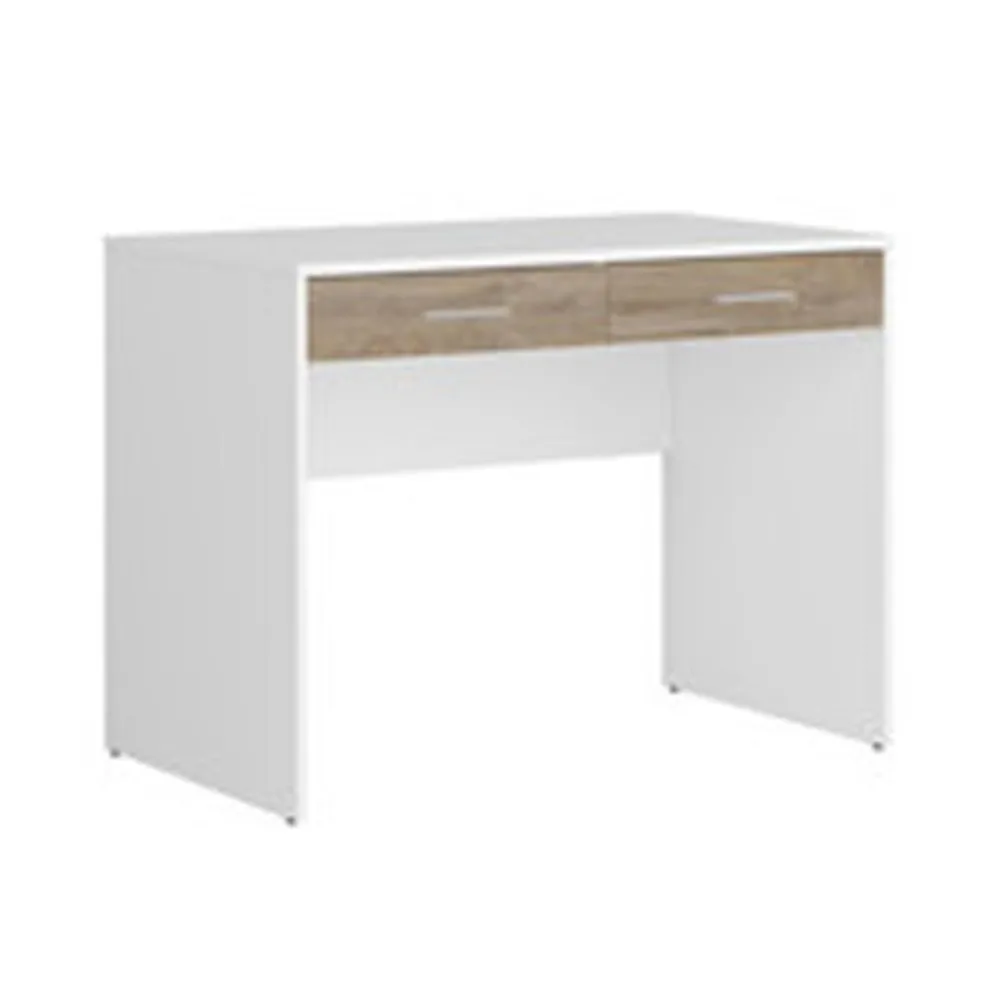 KIT SCRIVANIA 2 CASSETTI USB 100x60x75 BIANCO ROVERE