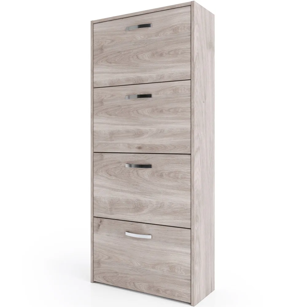 KIT SCARPIERA 4 ANTE D/PROF. 60X135X25CM ROVERE GRIGIO K357