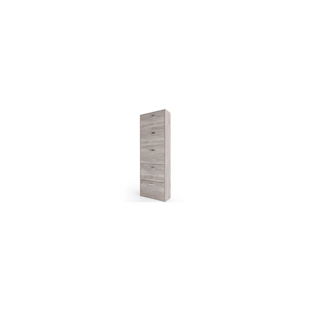 KIT SCARPIERA 5 ANTE D/PROF. 60X172X25CM ROVERE GRIGIO